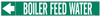 Brady Pipe Markers-To-Go B-946 White on Green Vinyl Self-Adhesive Pipe Marker - 2 in Height - 12 in Length - Printed Msg = BOILER FEED WATER with Right Arrow - 108612 - 754473-66844 - R. S. Hughes Company, Inc.