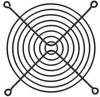 127mm Wire Form Fan Guard, Black E.D. Finish - 08135-02 - Qualtek Electronics Corp.
