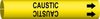 Brady Bradysnap-On B-915 Black on Yellow Plastic Snap-On Pipe Marker - 1 1/4 in Character Height - Printed Msg = CAUSTIC with Right Arrow - 4020-D - 754476-47469 - R. S. Hughes Company, Inc.