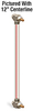 Nylon Liquid Level Gage with Shut-Off, 33” Centerline, Back Mount 1/2”-20 with Nuts - B3642-33300BB1W - Oil-Rite Corp.