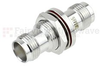 Bulkhead TNC Female (Jack) to TNC Female (Jack) Adapter IP67 UnMated, Tri-Metal Plated Brass Body, 1.3 VSWR -- SM4465 - Image