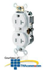 Leviton Narrow Body Duplex Receptacle 20 Amp, 125 Volt,.. -- TBR20 - Image
