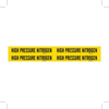 Brady B-946 Black on Yellow Vinyl Self-Adhesive Pipe Marker - 1 1/8 in Height - 3/4 in Character Height - 7 in Length - Printed Msg = HIGH PRESSURE NITROGEN - 7140-4 - 754476-90244 - R. S. Hughes Company, Inc.