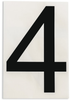Brady Toughstripe B-514 Black Indoor Polyester Number Label - 6 in Width - 8 in Height - 8 in Character Height - Printed Msg = 4 - 121871 - 754473-71109 - R. S. Hughes Company, Inc.