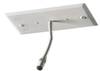 Gooseneck microphone, white, for mounting to the ceiling into US installation sockets - Classis OM 302 US - Visual Sound, Inc.
