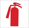 Brady B-120 Fiberglass Reinforced Polyester Square White Fire Equipment Sign - 7 in Width x 7 in Height - 69243 - 754476-69243 - R. S. Hughes Company, Inc.
