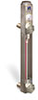 Levelux Standard Steel Liquid Level Gage, 5” Centerline, Front Mount 1/2
