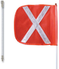 General-Purpose 12' Non-Lighted Warning Whip Split Pole w/ Quick Disconnect Base 16