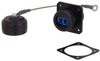 Ruggedized LC IP68 Flange Mount Receptacle, Duplex, Single Mode w/ Dust Cap -- FYC00010