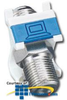 Siemon Coax MAX Angled Module with 1 F-Type Adapter - MX-FA-02 - TelephoneStuff.com