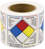 Brady B-235 Black / Blue / Red / Yellow on White Square Paper Right-To-Know / Compliance Label - 4 in Width - 4 in Height - Printed Text = FIRE HAZARD / HEALTH HAZARD / INSTABILITY HAZARD / SPECIFIC H -- 754476-53069 - Image