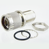 N Male (Plug) to N Female (Jack) Bulkhead Adapter, Nickel Plated Brass Body, High Temp, 1.25 VSWR - SM4028 - Fairview Microwave Inc.