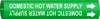Brady Bradysnap-On B-915 White on Green Plastic Snap-On Pipe Marker - 1/2 in Character Height - Printed Msg = DOMESTIC HOT WATER SUPPLY - 4318-A - 754473-67152 - R. S. Hughes Company, Inc.