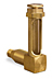 Vented Long Elbow Brass Liquid Level Gage, 1 17/32” Sight Opening, 1/2” Diameter Glass, 1/8” Male NPT Mounting Thread - B1149-4 - Oil-Rite Corp.