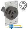 Leviton 50Amp 277V Flush Mount Receptacle - 9750-A - TelephoneStuff.com