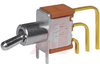 Switch, PC-MT TOG, PC TER/VER. R-ANGLE MTG, SPDT, ON-NONE-ON, 2A@250VAC - 70128561 - Allied Electronics, Inc.