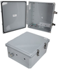 14x12x06 Polycarbonate Weatherproof Outdoor IP66 NEMA 4X Enclosure, Modified Base DKGY -- TEPC141206-02 - Image