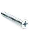 #10 x 1" Phillips Flat Head Sheet Metal Screw, Hardened, Type A, Zinc -- SMSPHF0100100AZ - Image