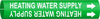 Brady Bradysnap-On B-915 White on Green Plastic Snap-On Pipe Marker - 1 1/4 in Character Height - Printed Msg = HEATING WATER SUPPLY - 4328-C - 754473-67332 - R. S. Hughes Company, Inc.