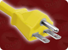 NEMA 6-15P YELLOW to IEC-60320-C13 YELLOW x 2 HOME // Power Cords // High Voltage Power Cords // Straight Blade Power Cords - 0443.048 - Quail Electronics