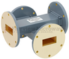 30 dB WR-137 Waveguide Crossguide Coupler with UG-344/U Round Cover Flange from 5.85 GHz to 8.2 GHz in Copper Alloy - FMWCP1072 - Fairview Microwave Inc.