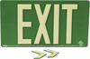 Brady Bradyglo B-401 Plastic Rectangle Green Exit Sign - 17 1/4 in Width x 9 1/2 in Height - Glow in the Dark - TEXT: EXIT - 145470 - 754473-54295 - R. S. Hughes Company, Inc.