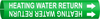 Brady Bradysnap-On B-915 White on Green Plastic Snap-On Pipe Marker - 1/2 in Character Height - Printed Msg = HEATING WATER RETURN - 4327-A - 754473-67315 - R. S. Hughes Company, Inc.