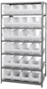 Open Shelving, 7Shelves, 24Bins, Clear; Shelving Unit Type Quantum Storage - 42AC9475 - Newark, An Avnet Company