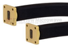 WR-62 Seamless Flexible Waveguide in 24 Inch Using UG-419/U Square Cover Flange with a 12.4 GHz to 18 GHz Frequency Range - SMW62SF005-24 - Fairview Microwave Inc.
