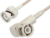 BNC Male to BNC Male Right Angle Cable 72 Inch Length Using 75 Ohm RG179 Coax - PE3C3375-72 - Pasternack