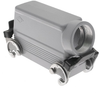 Standard, Rectangular Hood, size 104.27, Double Latch, Side PG29 cable entry - CAO-24X29 - Mencom Corporation