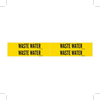 Brady B-946 Black on Yellow Vinyl Self-Adhesive Pipe Marker - 1 1/8 in Height - 3/4 in Character Height - 7 in Length - Printed Msg = WASTE WATER - 7302-4 - 754476-81459 - R. S. Hughes Company, Inc.