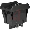 Switch, Rocker, INTERNATIONALLY APPROVED TV, 16A @ 125/250VAC, ON-NON-OFF, BLK -- 70192008