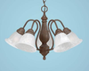 Mid. Chandeliers-Glass Down - 730114 - Capital Lighting, Inc.