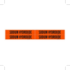 Brady B-946 Black on Orange Vinyl Self-Adhesive Pipe Marker - 1 1/8 in Height - 3/4 in Character Height - 7 in Length - Printed Msg = SODIUM HYDROXIDE - 7410-4 - 754473-67929 - R. S. Hughes Company, Inc.