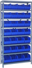 Open Shelving, 8Shelves, 28Bins, Blue; Shelving Unit Type Quantum Storage - 44AC9255 - Newark, An Avnet Company