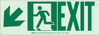 Brady Bradyglo B-552 Aluminum Rectangle Gray Exit Sign - 14 in Width x 5 in Height - Glow in the Dark - TEXT: EXIT - 81801 - 754473-81801 - R. S. Hughes Company, Inc.