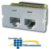 Legrand - Ortronics Two Port, USOC (RJ61X),180&deg; - OR-60900038 - TelephoneStuff.com