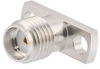SMA Female (Jack) Connector Field Replaceable 2 Hole Flange (Panel Mount) 0.012 inch Pin, .400 inch Hole Spacing with Metal Contact Ring - FMCN1629 - Fairview Microwave Inc.