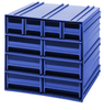 Interlocking Cabinet, 10Drawer, Blu; No. Of Drawers Quantum Storage - 44AC6086 - Newark, An Avnet Company