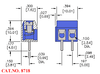 Modular Terminal Block, Horizontal, 2 Position - 8718 - Keystone Electronics Corp.