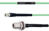 Temperature Conditioned Low Loss SMA Male to N Female Bulkhead Cable LL142 Coax in 48 Inch - FMHR0133-48 - Fairview Microwave Inc.