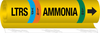 Brady B-689 Black / Blue / Green / White on Yellow Polyester Wrap-Around Pipe Marker - 3/4 in Character Height - Printed Msg = AMMONIA - 57975 - 754476-57975 - R. S. Hughes Company, Inc.