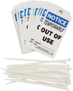 Brady B-851 Black / Blue on White Polyester Equipment Safety Tag - 3 in Width - 5 3/4 in Height - 87003 - 754473-87003 - R. S. Hughes Company, Inc.