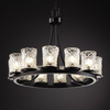 GLA-8763-16-CLRT-MBLK Mid. Chandeliers-Glass Up - 671856 - Capital Lighting, Inc.