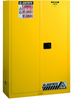 Justrite Sure-Grip EX 45 gal Yellow Hazardous Material Storage Cabinet - 43 in Width - 65 in Height - Floor Standing - 894500 - 894500 - R. S. Hughes Company, Inc.