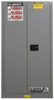 Justrite Sure-Grip EX 60 gal Gray Hazardous Material Storage Cabinet - 34 in Width - 65 in Height - Floor Standing - 697841-11439 - 697841-11439 - R. S. Hughes Company, Inc.