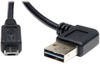 Universal Reversible USB 2.0 Cable (Reversible Right / Left Angle A to Micro-B M/M), 3-ft. -- UR050-003-RA - Image