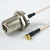 N Female Bulkhead to RA MMCX Plug Cable RG-316 Coax in 48 Inch - FMC1119315-48 - Fairview Microwave Inc.
