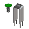 Vertical Screw Terminal w/Green Screw-Unassembled - 7697-6 - Keystone Electronics Corp.